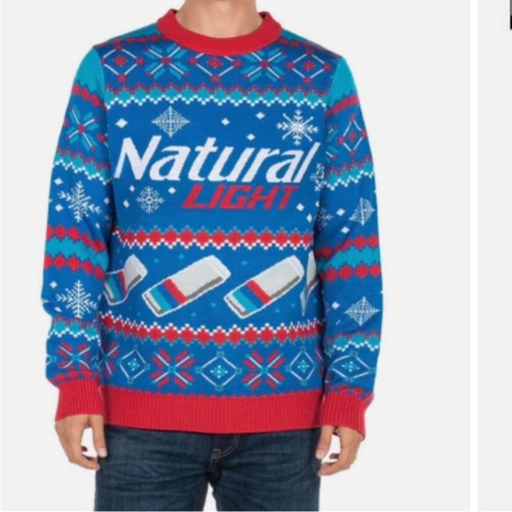 Tipsy elves natural light sweater size medium